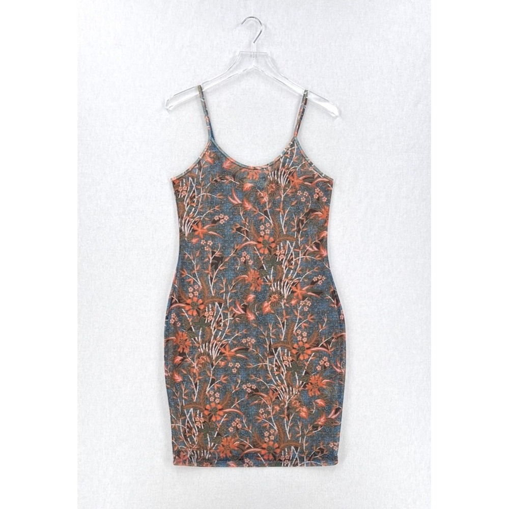 ZIMMERMANN Floral Print Mini Dress Womens Large Mesh Bodycon Sleeveless Tank - Picture 2 of 15